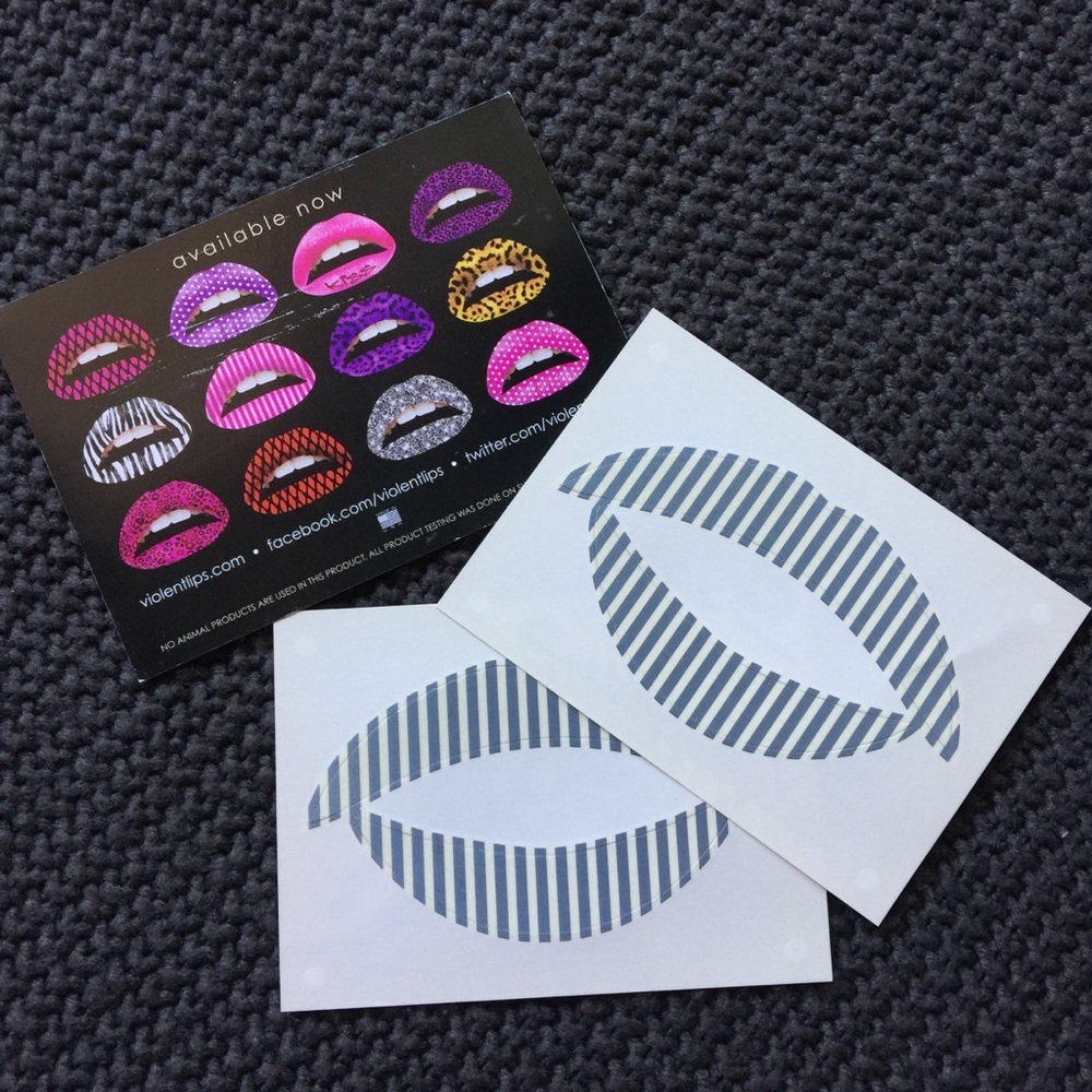 Violent lip tattoos